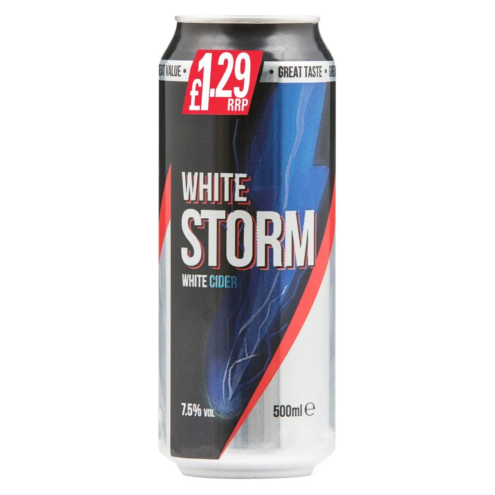 White storm cider can pmâ£1.29