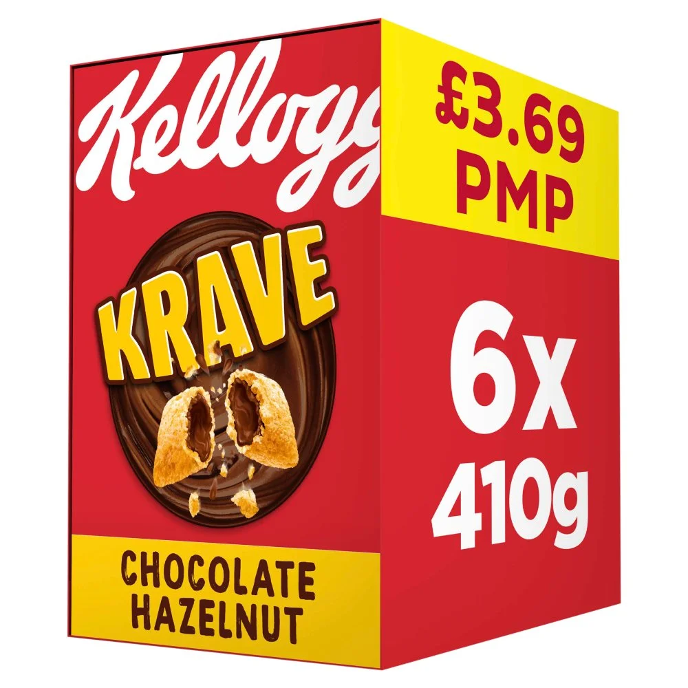 Kellogg's Krave Choc Haz B/fast Cereal PM £3.69