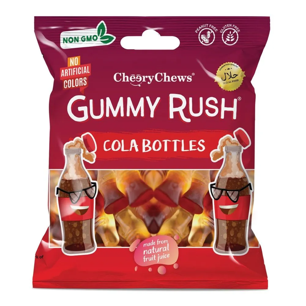 Gummy rush cola bottles