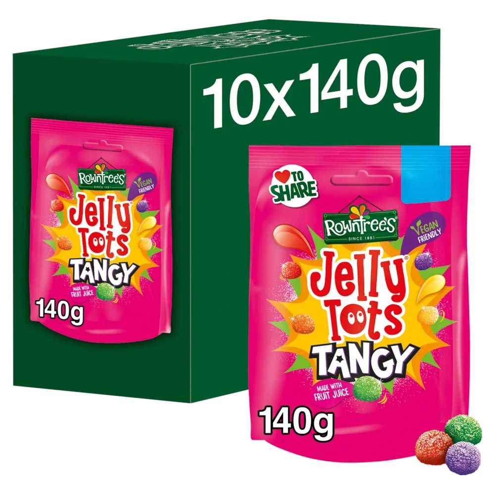 Rowntrees jelly tots tangy pouch