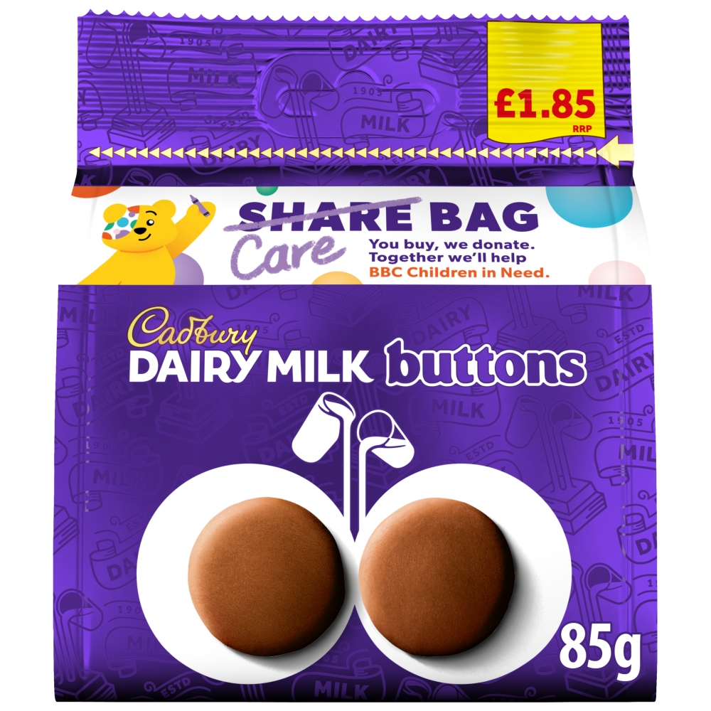 Cadbury giant milk buttons bag pmp £1.85
