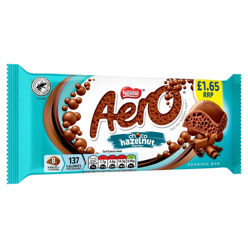 Aero choco hazelnut block pmp £1.65