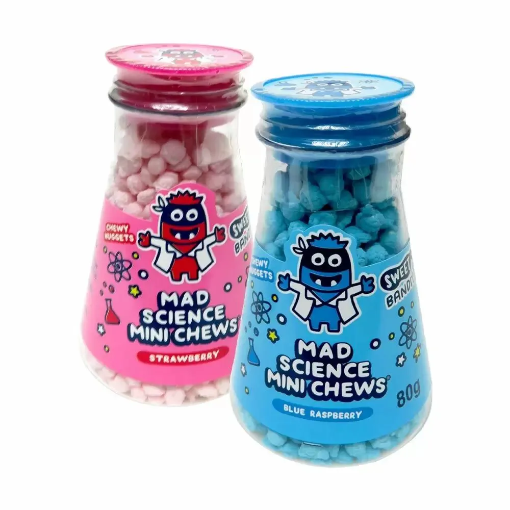 Mad science mini chews blue ras / strawberry