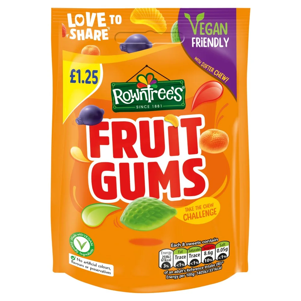 Rowntrees Hang Bag Fruit Gums PM £1.25