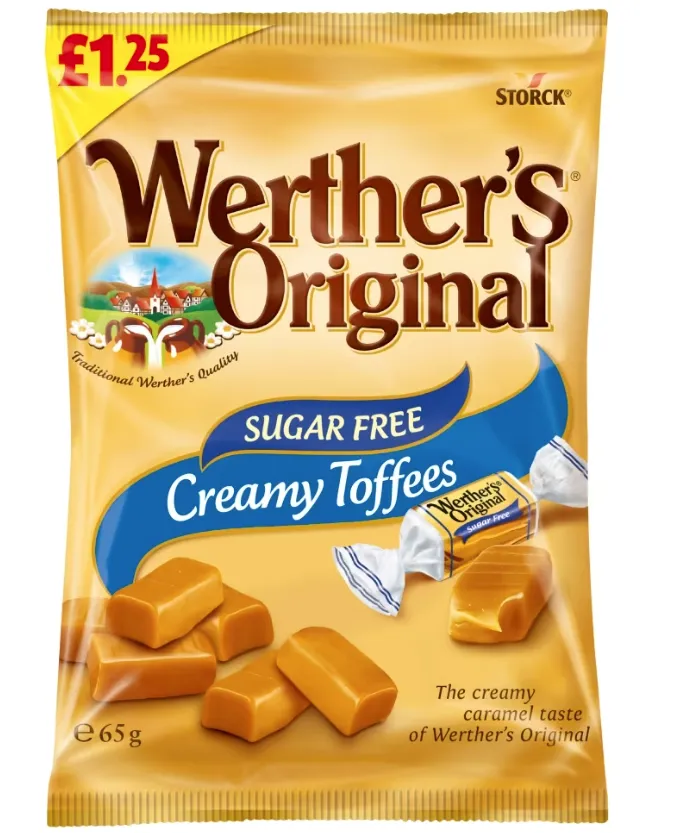 Werther's sugar free bag creamy toff pmp£1.25