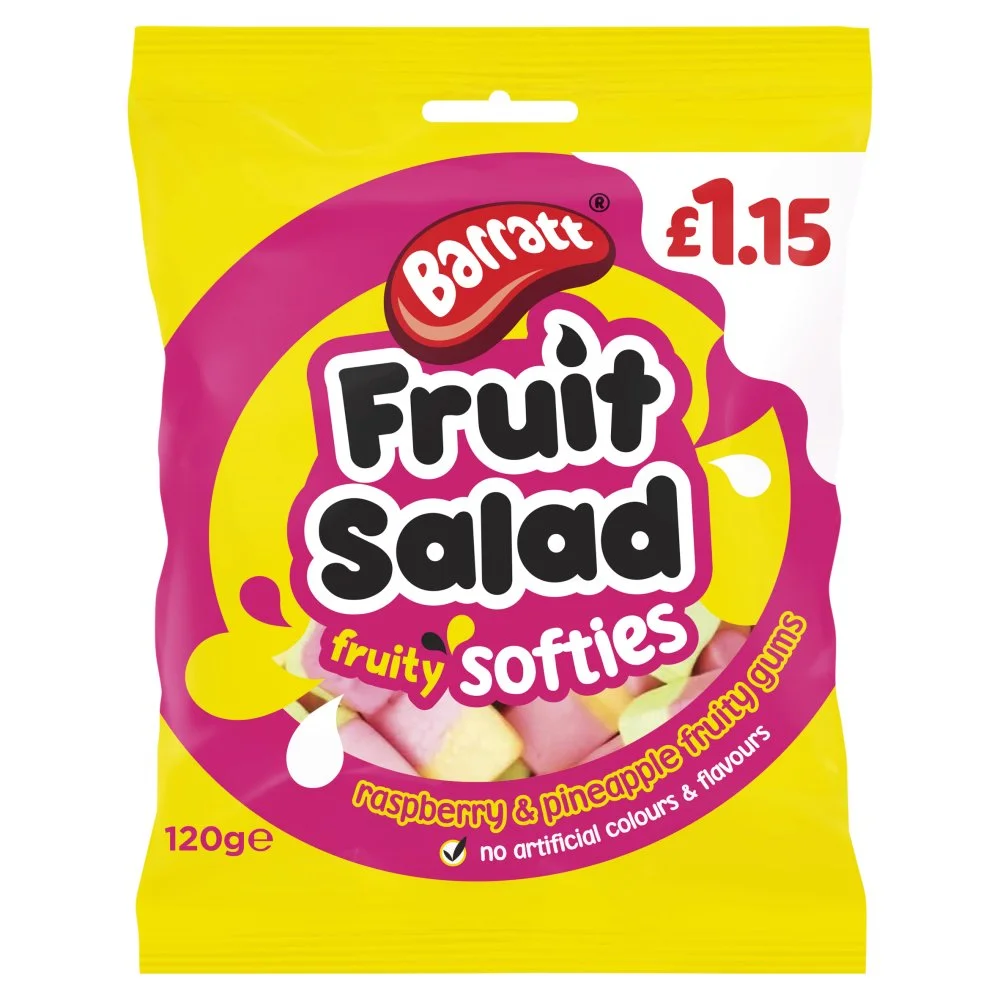 Barratt fruit salad softies bag pm £1.15