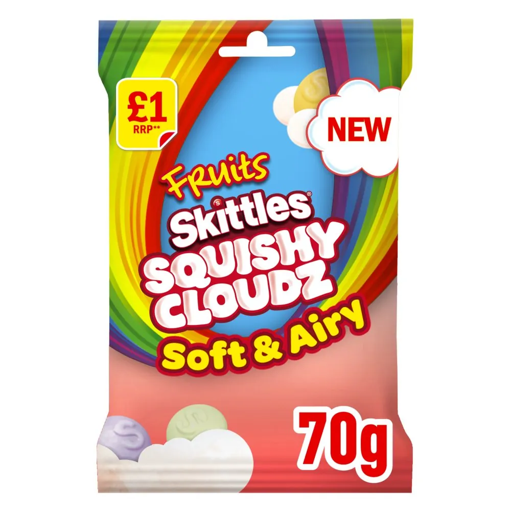 Skittles Fruit Squishy Cloudz PM £1