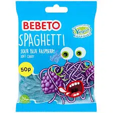 Bebeto Spaghetti Fizzy Blue Rasp PM £0.50