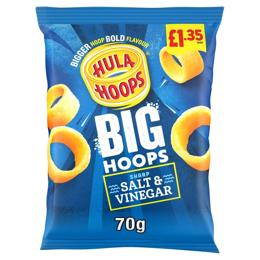 Hula hoops big hoops salt & vinegar pmp £1.35