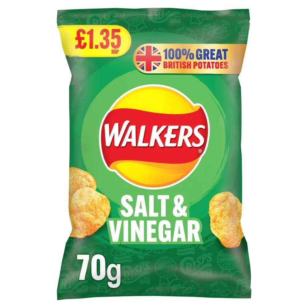 Walkers salt & vinegar pmp £1.35