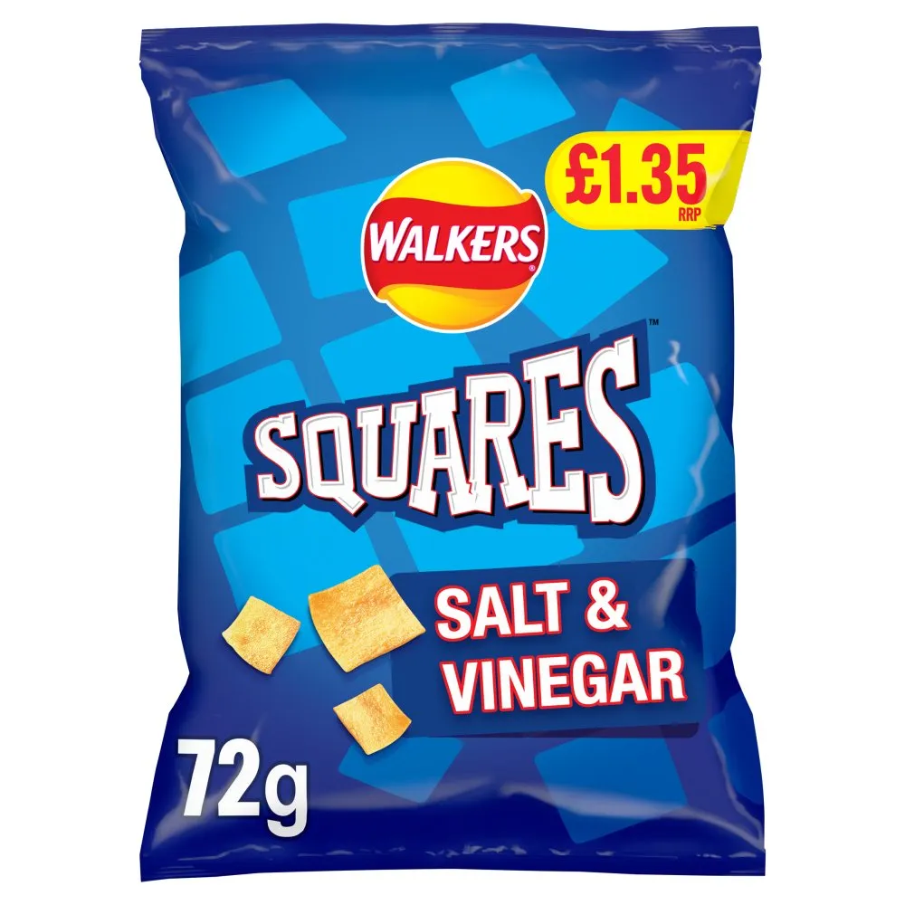 Walkers squares salt & vinegar pmp £1.35