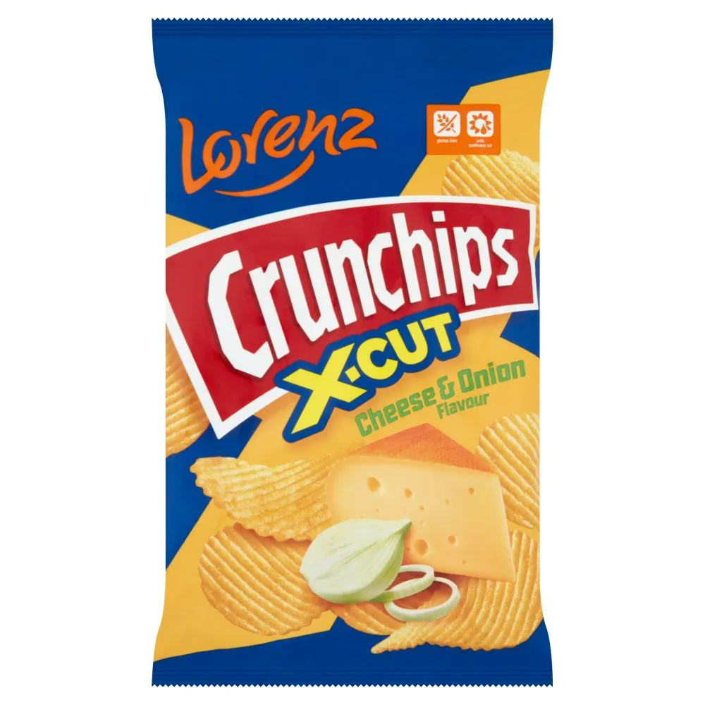 Lorenz crunchips xcut cheese & onion