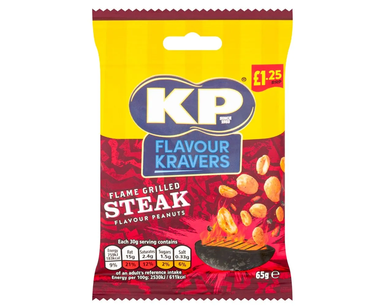 Kp Flamed Grilled Steak Peanuts PM £1.25