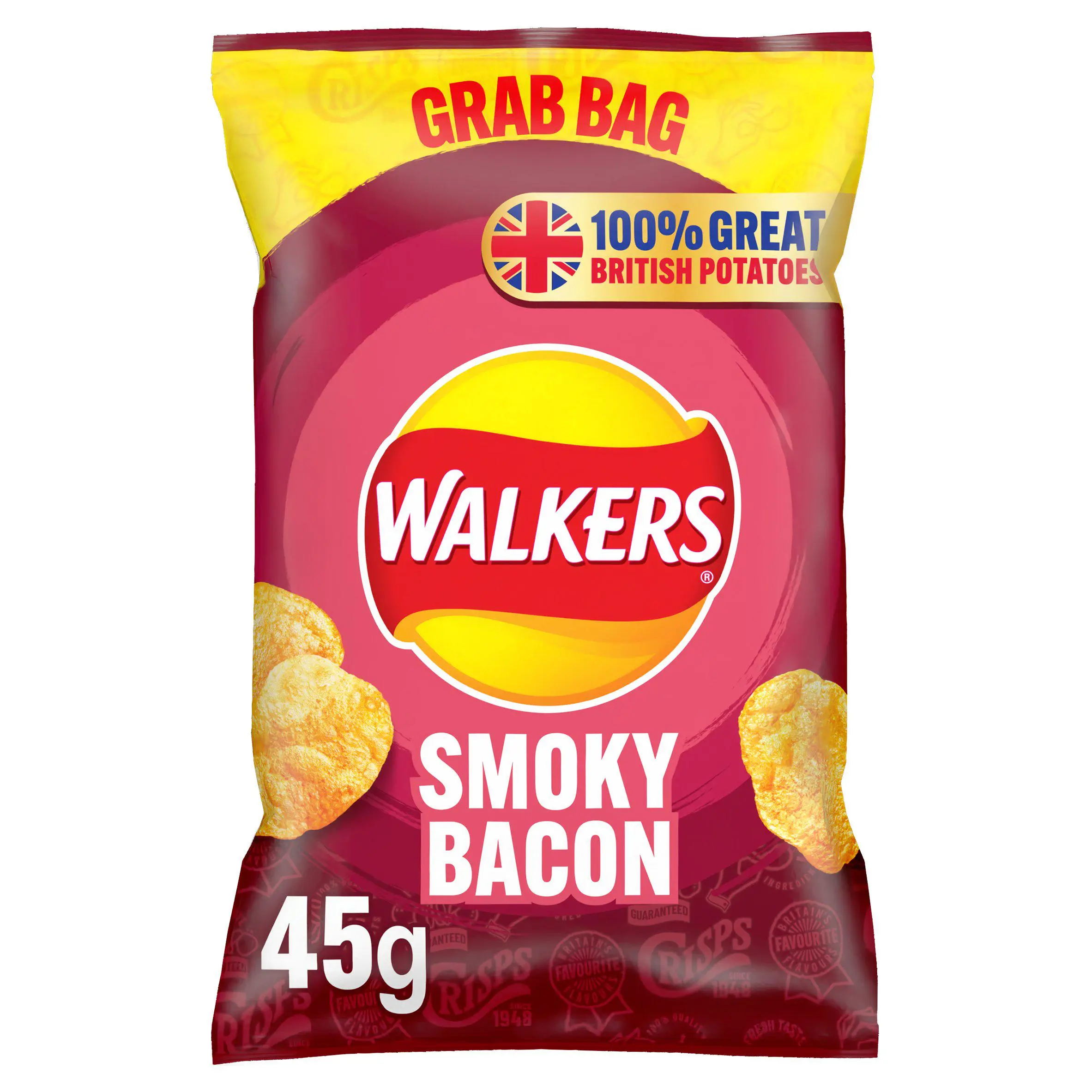 Walkers smoky bacon bag