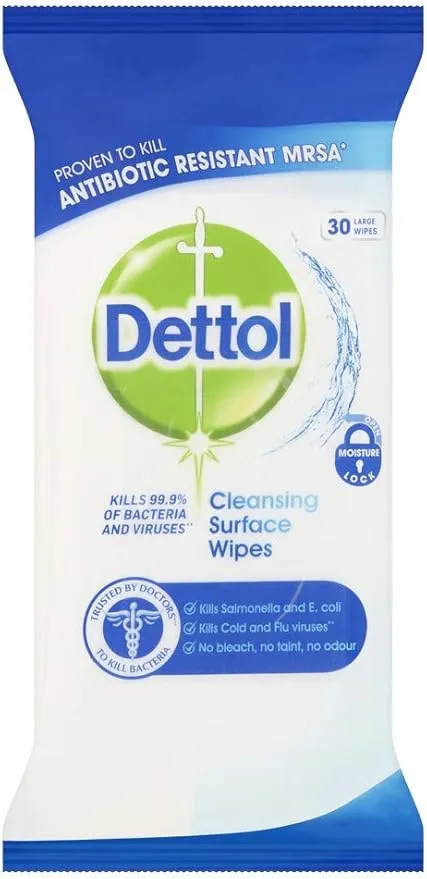 Dettol antibacterial wipes 30 wipes