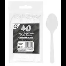 Did reusable plastic white spoons