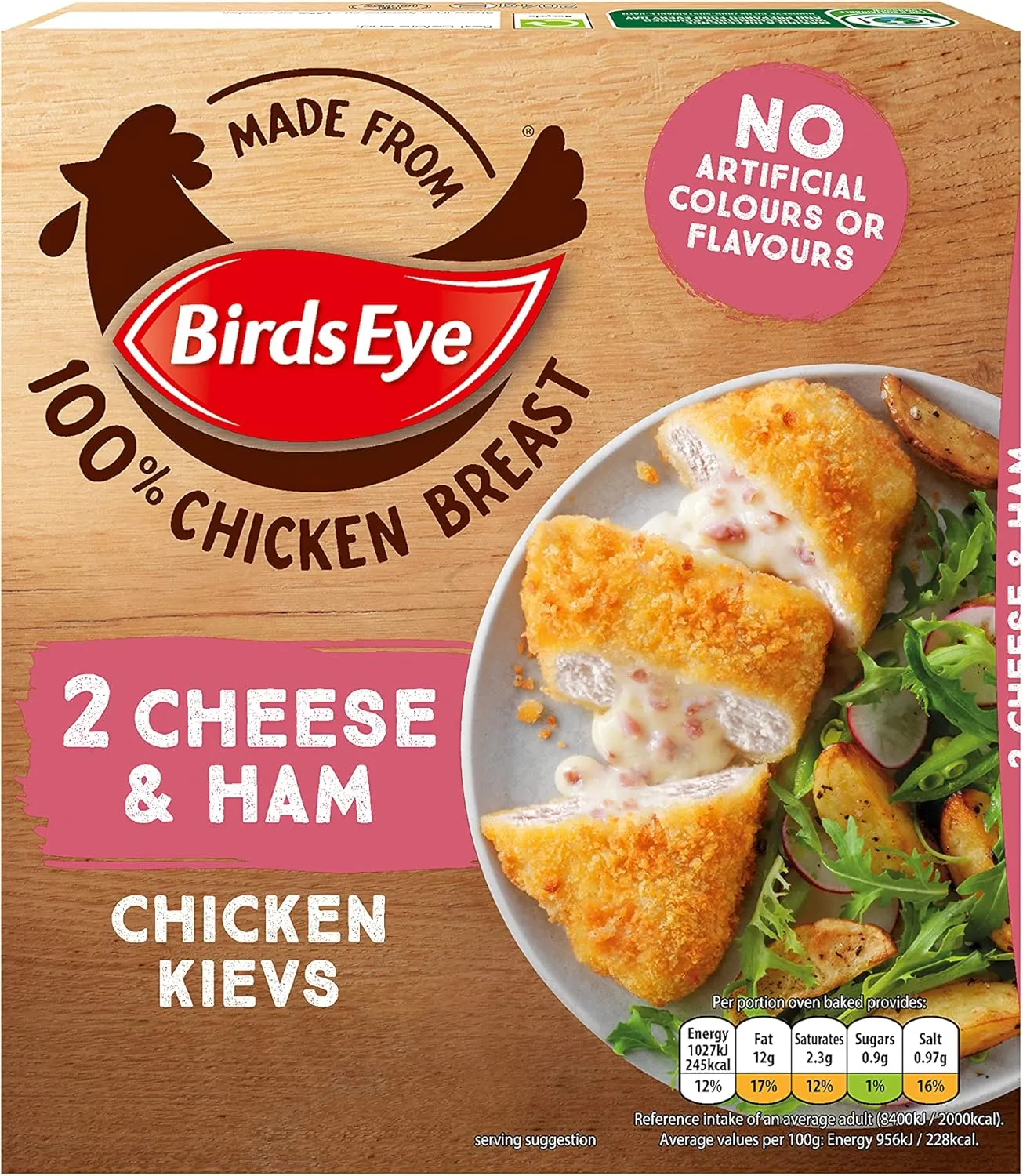 Birds eye cheese & ham chicken kiev £2.99