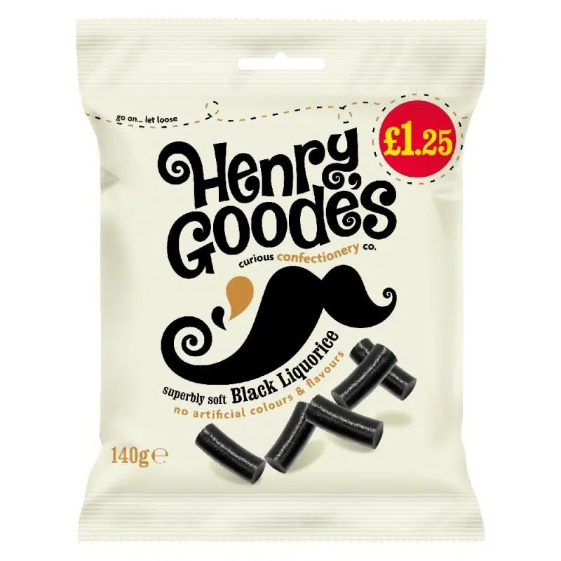 HENRI GOODES SOFT LIQUORICE PM £1.25