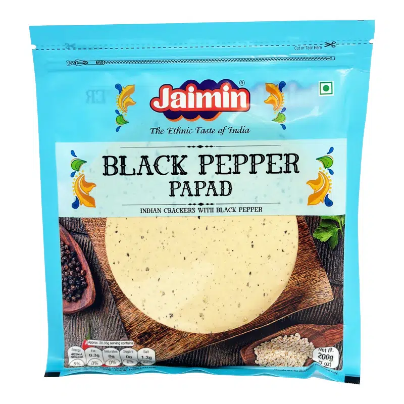JAIMIN BLACK PEPPER PAPAD PACK 4x10