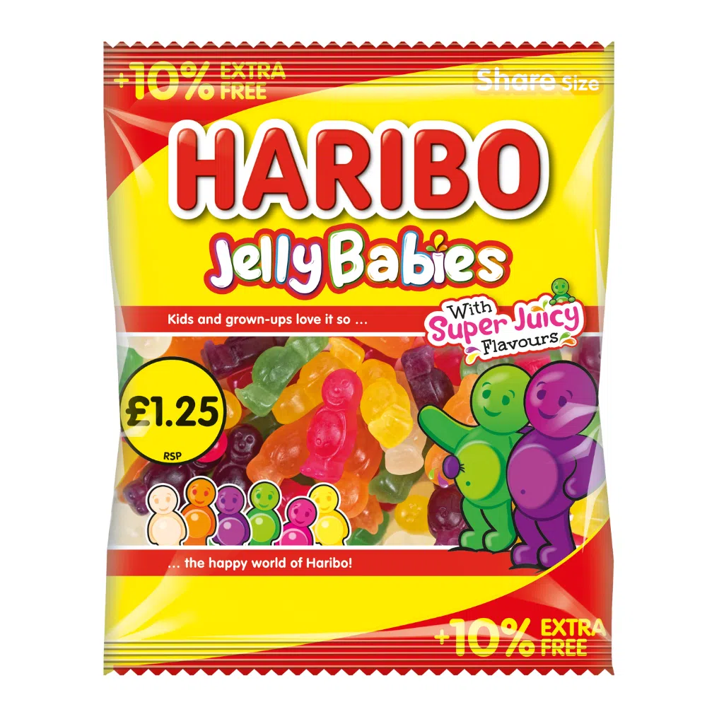 HARIBO JELLY BABIES BAGS PM£1.25
