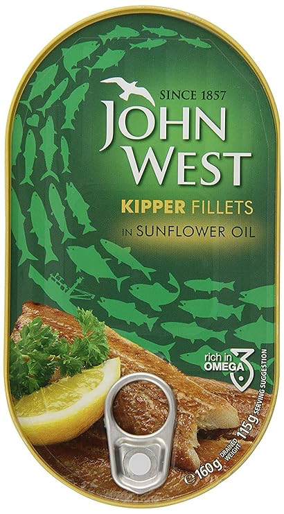 JOHN WEST KIPPER FILLETS IN SUNFLOWER OIL