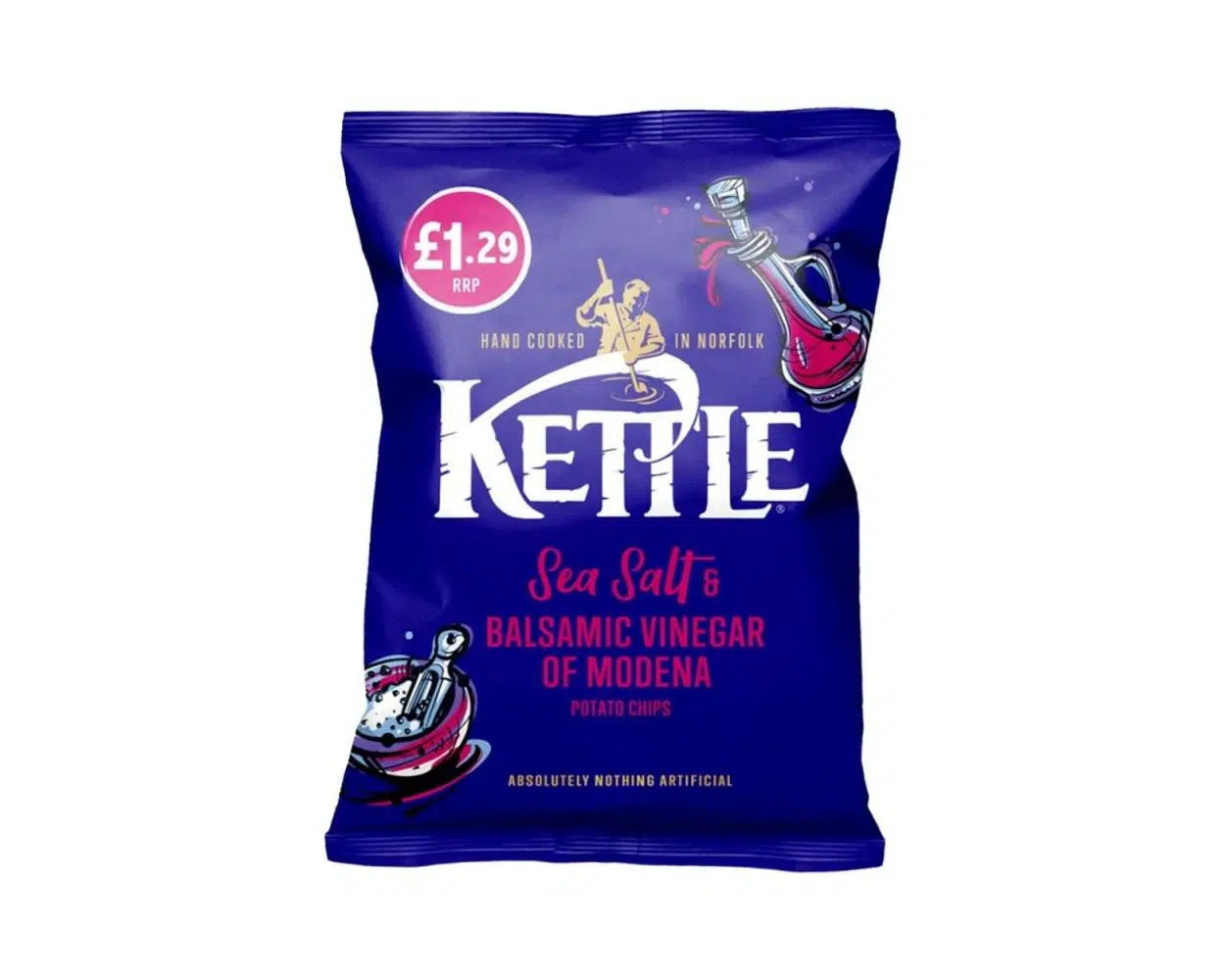 KETTLE CHIPS SEA SALT&VINEGAR PM £1.29