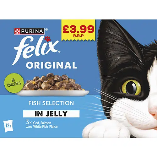 FELIX FISH SELECTION IN JELLY12 PACK PM£3.99