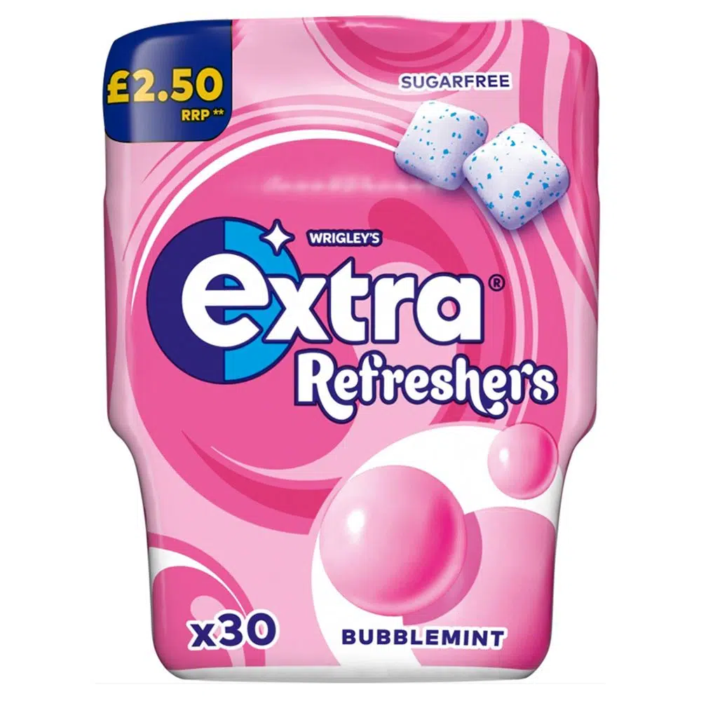 WRIGLEY EXTRA BUBBLEMINT SF GUM £2.50