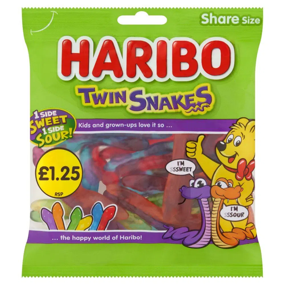 HARIBO TWIN SNAKES PM £1.25