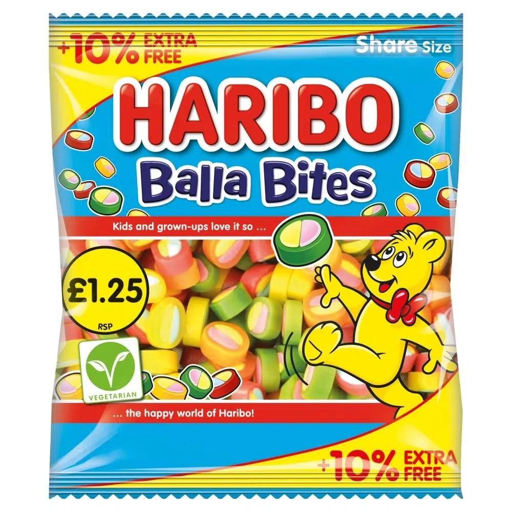 HARIBO BALLA BITES BAG VEGETARIAN PM£1.25
