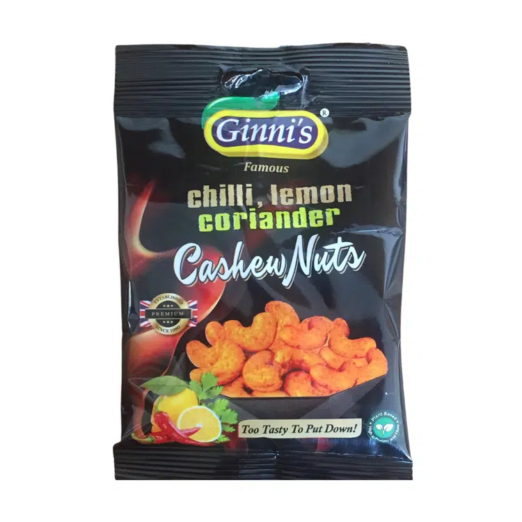 GINNI CHILLI LEMON & CORIANDER CASHEWNUTS