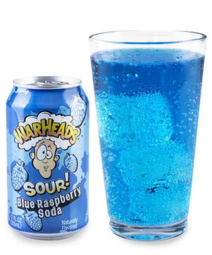 WARHEADS SOUR BLUE RASPBERRY SODA
