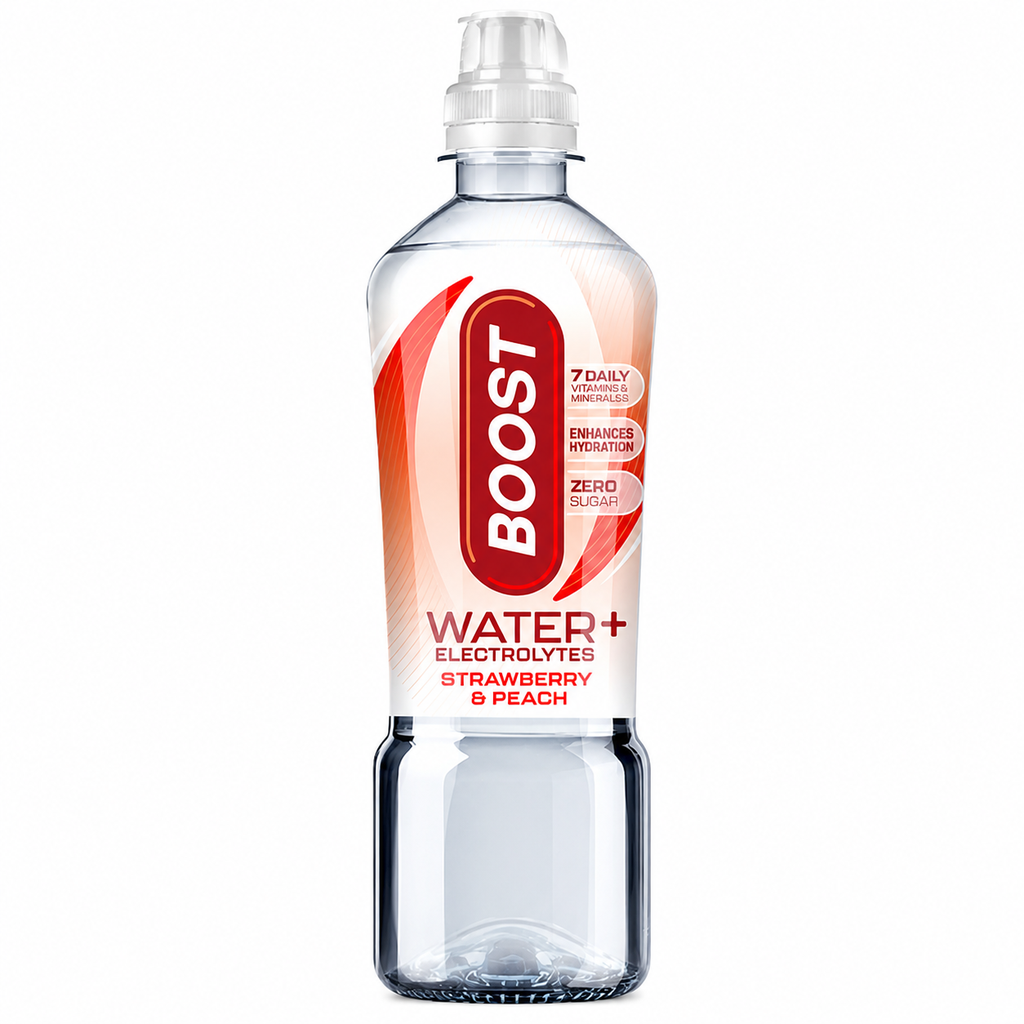 BOOST SPORT STRAWBERRY PEACH WATER PMP £1