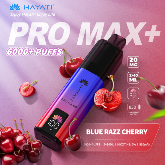 HAYATI PRO MAX+ 6000+ BLUE RAZZ CHERRY KIT
