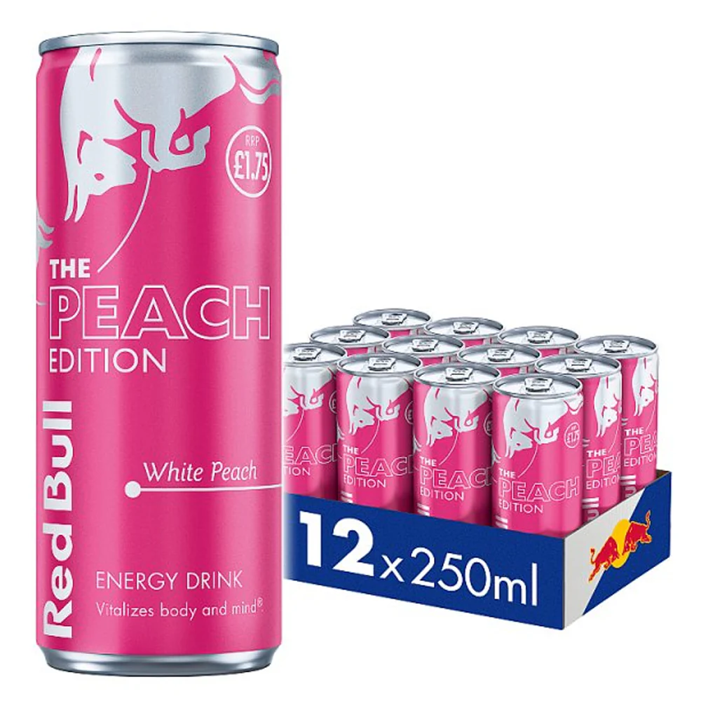 RED BULL SUMMER WHITE PEACH EDITION PMP£1.75