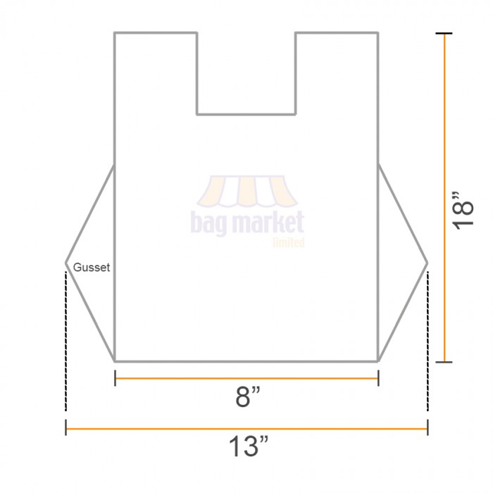WHITE (VEST CARRIER) BOTTLE BAG '8'x'13'x'18'