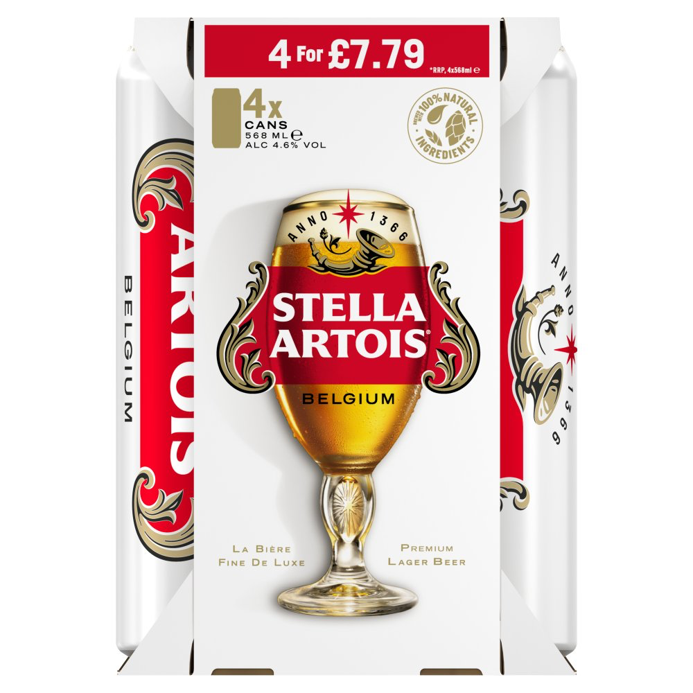 STELLA ARTOIS PMP £7.99 4PACK