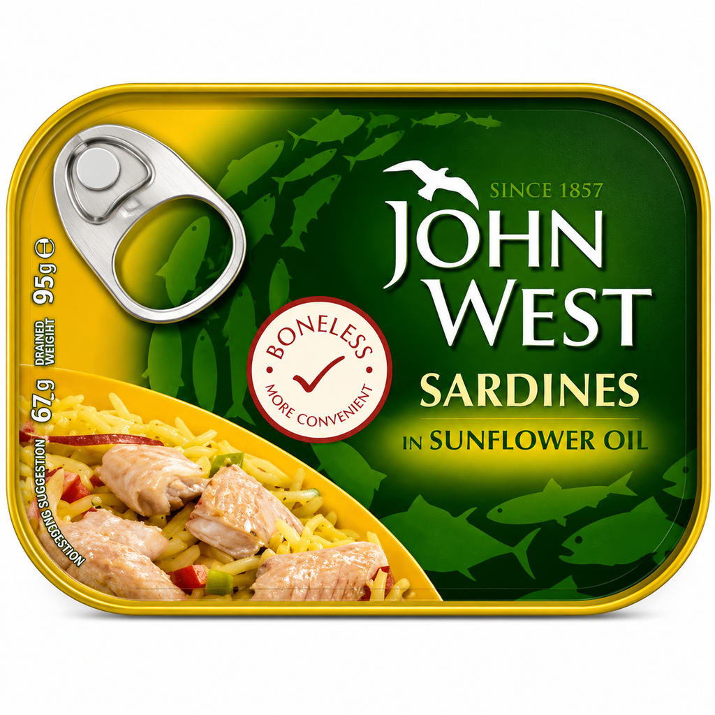 JOHN WEST SARDINES IN SUNFLOWER OIL