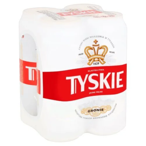 TYSKIE GRONIE LAGER BEER 4 PACK PMP £6.89