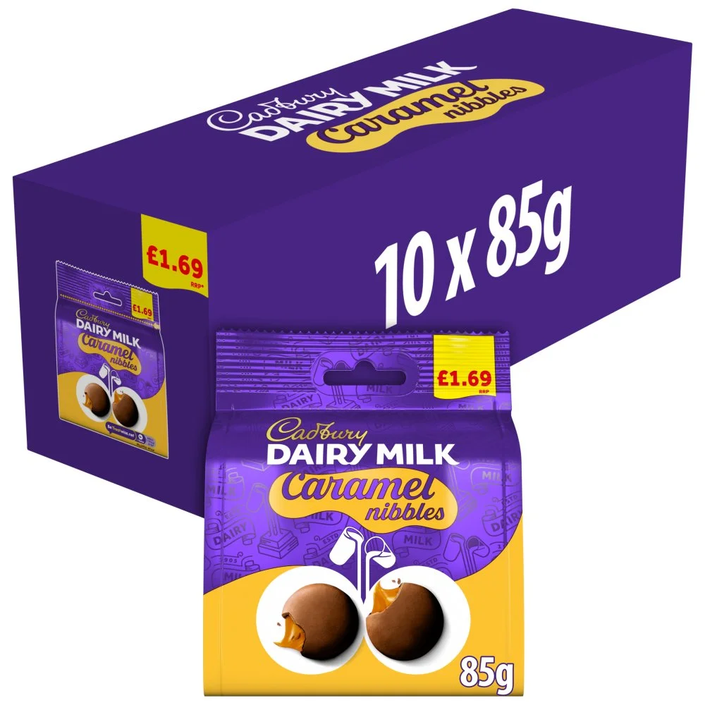CADBURY NIBBLE BAGS CARAMEL £1.69
