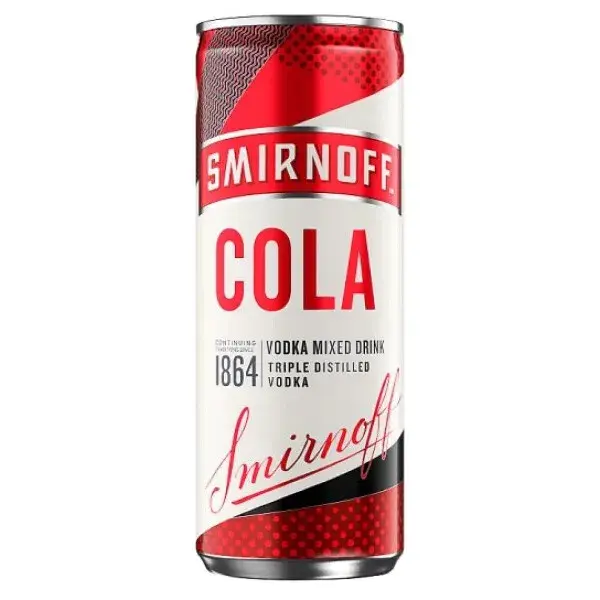SMIRNOFF & COLA CANS PMP £2.25