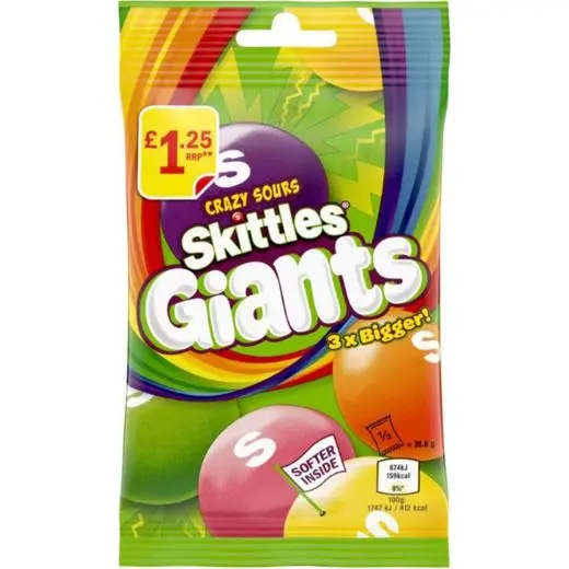 SKITTLES GIANT SOUR PM £1