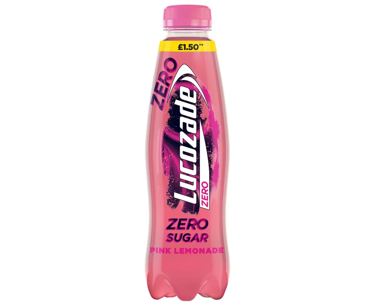Lucozade energy zero pink lemonade pm£1.50