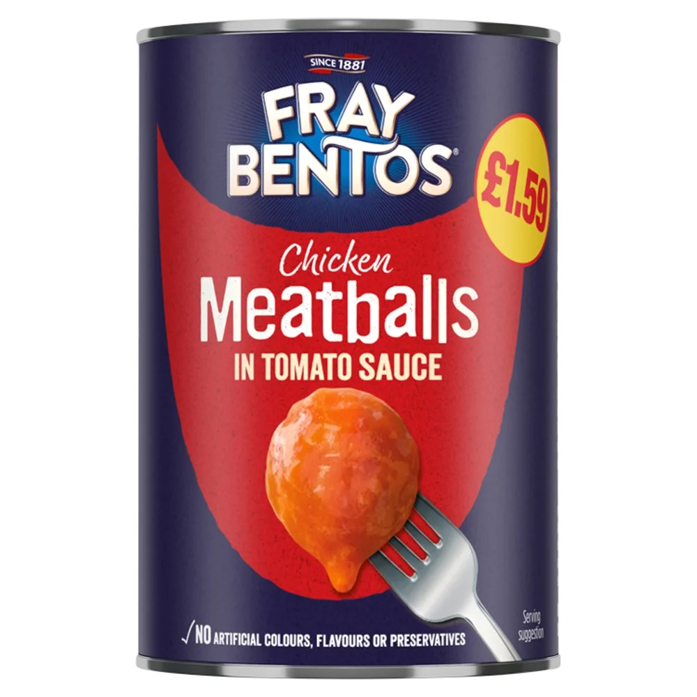 Fray bentos meatballs in tomato sauce pm£1.59