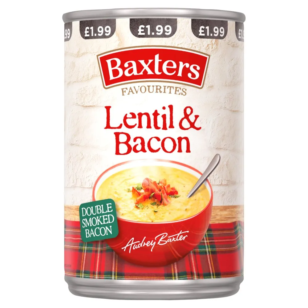 Baxters lentil&bacon soup pm £1.99