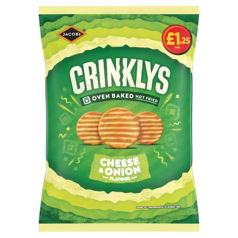 Jocobs crinklys cheese & onion £1.25