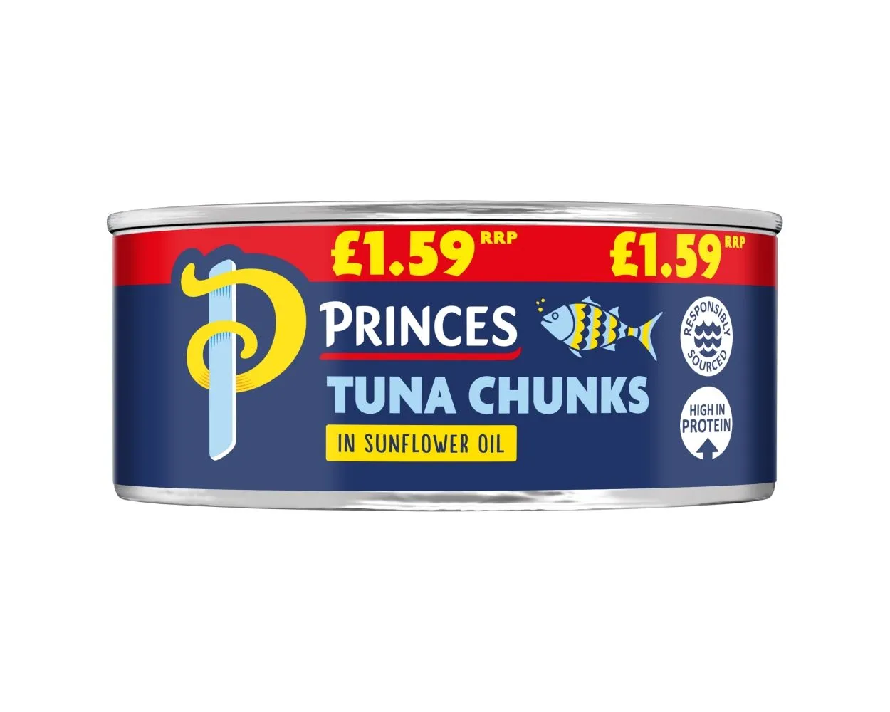 Princes tuna chunks in sunflower oil pm£1.59
