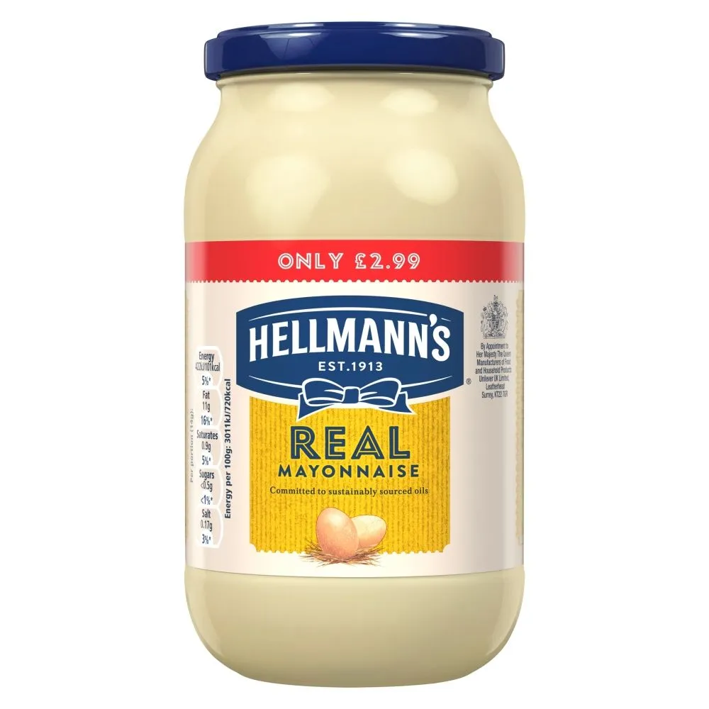 Hellmanns real mayonnaise pm £2.99