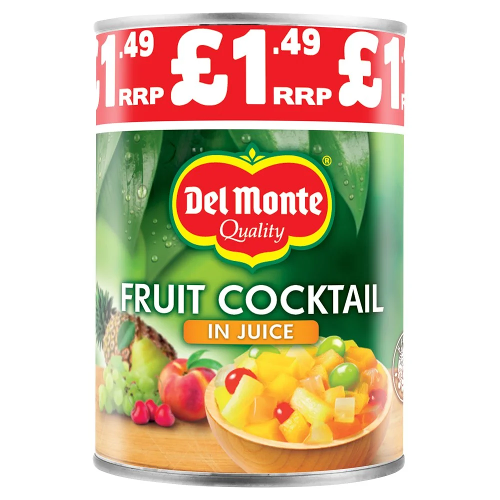 Del monte fruit cocktail in juice pmp £1.49