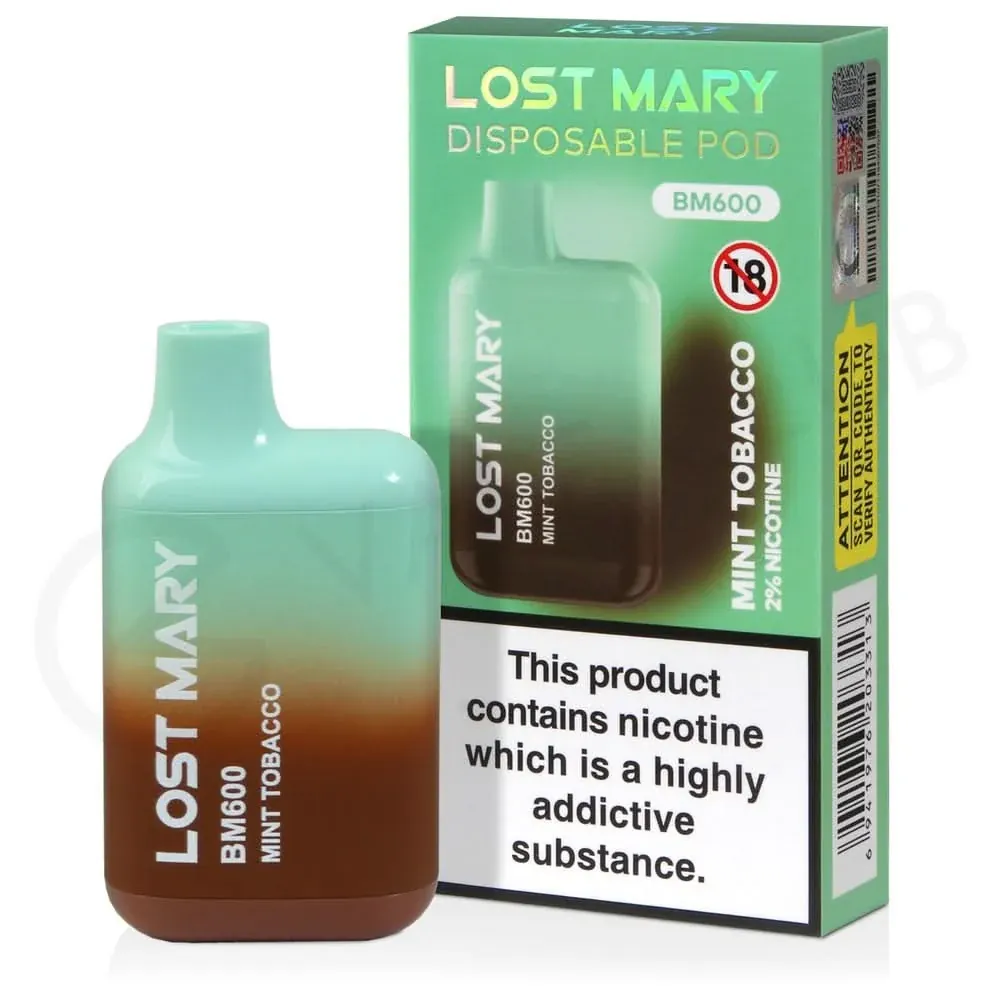 Lost mary bm600 mint tobacco pod